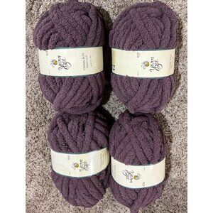 Lot of 4 ~ NEW  Yarn Bee Eternal Bliss French Lilac 28 Yds ~ Blanket Yarn